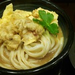 七弐八製麺 - 鶏天ぶっかけうどん・ゴマだれに変更。凄いボリュームですわ