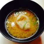 隆兵そば - H27.5　そばがき（温かいお出汁ﾊﾞｰｼﾞｮﾝ！）