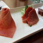 生粋 - 2015年4月　5000円コースより　ハツ・赤身・タン昆布