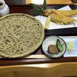 角館そば - あゆ天ざる　1600円