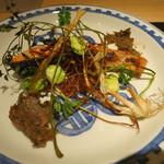 神保町 傳 - 27年5月　大目鱒、玉葱・野蒜・蕗味噌・空豆