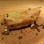 神保町 傳 - 27年5月　レミーの新作　網笠茸・塩アイスのデザート