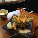 旬彩 ながや - 天刺定食の天ぷら