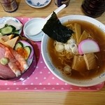 万来寿し - 海鮮丼とラーメンのセット（特注）