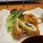 蒼の音 - チキンチーズ大葉巻きらスパゲッティ
