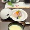 瀬戸内味覚処 芸州 本店 - 【先付】   季節の物
【造里】  鮮度の良い刺身二種盛り 妻一式
【吸物】   じゃが芋ポタージュクコの実