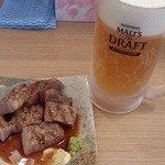 熟成厚切りチャーシュー(150g)＋発泡酒