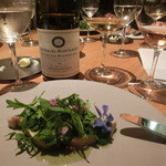 Point - サワラのポアレ アンチョビソース 。合わせたのが、有名なモンラッシェ