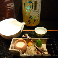 高麗橋桜花 - 前菜盛、日本酒