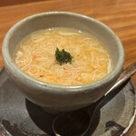 焼酎ダイニングさけ工房 心 - 【茶碗蒸し】蟹の茶碗蒸しやったかな？料理名はうろ覚えですが、こちらも美味しくいただきました！