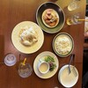 パームビーチ - カルボナーラ（ランチタイムはスープ/サラダ付き）2068円、ガーリックシュリンプ1540円、ライス大440円、ドリンクセット330円×2