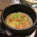 日本料理 晴山 - 筍と自家製めんたいの炊き込みご飯。