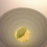 レストラン リューズ - ライムとミントのアイスと、ラムのクリーム添え