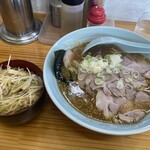 うまいラーメンショップ - 味噌チャーシューメンのネギ丼セット1400円+中盛100円＝1500円