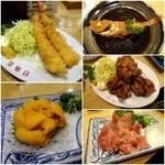 鈴むら - エビフライ￥810/生うに刺し￥918/きんき煮付け（小）￥918/鳥の唐揚げ￥648/まぐろ中落ちぶつ￥486