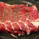 しゃぶ扇 - ランチ　国産牛ロース定食（1980円＋税）