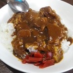 支那そば 佐川 - 半カレー。仄々とした味わいです。