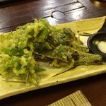 くずし和食そら - 山菜の天ぷら580円