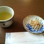 川原そば一 - 蕎麦茶&素揚げ