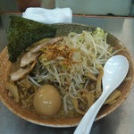 覆麺 智 - 味玉覆麺コッテリ背脂