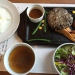 熟成ハンバーグ&ステーキ 听 - *听の超・熟成牛ハンバーグステーキ+ライス+スープ+サラダ*