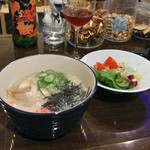 MIJ - 期間限定博多豚骨ラーメン（サラダ付で800円）