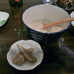 MIJ - 期間限定博多豚骨ラーメン（サラダ付で800円）残ったスープでぞうすい