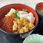もりや商店 - ウニホタテいくら丼ミニ（2000円）