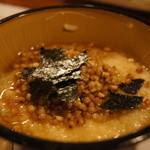 やまかの湯 - 揚げ蕎麦の実入りとろろ