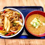 吉野家 - 牛スタミナ焼肉丼 ＋ 冷や汁