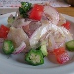 ワイン食堂 イナセヤ キッチン - アジとオクラの梅マリネ