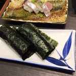 春駒 - アジ、海苔巻き