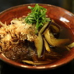 九段一茶庵 - 茄子と茗荷の煮びたし