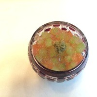 太田なわのれん - 先付け：サクラマス、きゅうり、わかめ葛