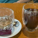 丸山珈琲 - アイスコーヒーとコーヒープリン