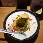 麺処 鶴舞屋 - 冷やし担々麺1300円 漢盛り150円