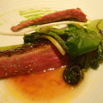 フロリレージュ - 鴨肉のロースト。