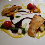 レストラン 間 - 第５楽章　（妻）糸撚鯛のポワレ　フヌイユとポルトのソース　大和芋のアクセント