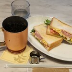 ドトール珈琲店 - 料理写真:ハムたまごサンドSET¥700