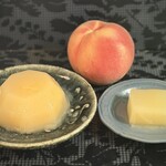 菓匠 清閑院 - 料理写真:■白桃ぜりぃ 桃清香(ももさやか) / 清水白桃ぜりぃ 桃は買っておいたあかつき。