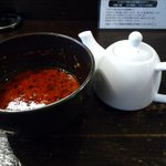 豚ソバ Fuji屋 - スープ割のスープポット