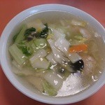 Teraoka Hanten - 蝦仁湯麺（エビラーメン）　私の注文です。