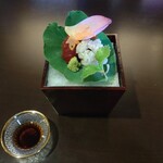 魚菜おお田 - お造り（鮪・鱧炙り）　とても美味しい