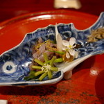 草喰 なかひがし - 向付　鯉の細造り