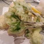 割鮮 よし道 - 鯛の白子天ぷら