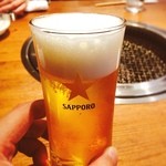 Yakiniku Okuu - ランチビール（＾ν＾）