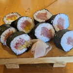 や台ずし - 本まぐろとろ鉄火太巻/とろたく太巻