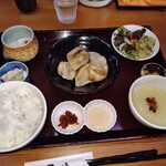 開口笑 - 餃子定食A