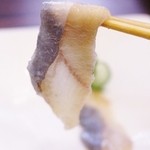 入谷鬼子母神門前のだや - 生のうなぎを特製のお酢で〆たもの