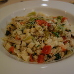 アンティーカ・トラットリーア・ノスタルジーカ - ニョケッティ 仔ウサギとポロねぎ フルーツトマト（2200円）